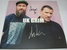 SLEAFORD MODS- UK GRIM LP Limited Silver Vinyl SIGNED Jason Andy + Promo Display
