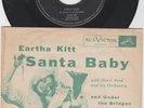 R&B SOUL CHRISTMAS  45 w PIC SLEEVE - EARTHA KITT -  SANTA BABY - HEAR 1953 RCA