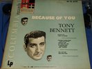 Tony Bennett Because Of You 1952 LP Columbia Records 1st Press