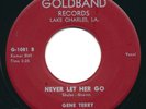 GENE TERRY & DOWN BEATS - Never Let Her Go / No Mail -GOLDBAND- Rockabilly 45
