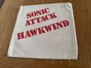 HAWKWIND  Sonic Attack Original Single Sided 45   7” Vinyl Canvas Cover RARE