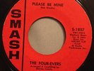 HEAR IT 60's Doo-Wop (RARE 1st title) 45 rpm The Four-Evers 