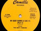 The New Yorkers MY BABY KNOWS (I LIKE IT) CAMILL RECORDS Disco Funk 12