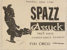 SPAZZ ASSUCK TRES KIDS 1997 Original Show Flyer INFEST CROSSED OUT DYSTOPIA