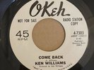 Ken Williams -Come Back - Okeh (WLP) Northern Soul Original 45