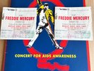 FREDDIE MERCURY / QUEEN CONCERT FOR AIDS AWARENESS PROGRAMME AND 2 USED TICKETS