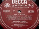 Rolling Stones - Let It Bleed 1A/2A UK 1st Press MONO UNBOXED DECCA POSTER 1969