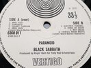 Black Sabbath - Paranoid Vertigo Swirl UK 1971 1st Press Gatefold Inner Heavy EX