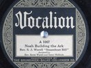 Black Gospel 78 REV. S.J. WORELL Noah Building The Ark VOCALION 1067 HEAR 1739