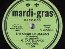 Merengue Mambo 78 AL CASTELLANOS The Speak Up Mambo MARDI-GRAS 1004 V+ HEAR 1711