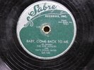 Five Echoes doo wop 78 Baby Come Back To Me on Sabre