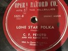 C.F. Pevoto. Opera Record Co 1021. Houston Texas. Lone Star Polka.