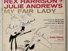 Julie Andrews Rex Harrison My Fair Lady AUTOGRAPHED LP JSA LOA OL5090 RARE