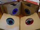 2 VINTAGE ALBUMS 45 RPM RECORDS:  HARRY JAMES/FATS DOMINO/PLATTERS/T HUNTER