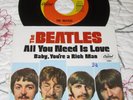 The Beatles-All You Need Is Love/Baby You're A Rich Man-Vinyl 45 w/Pic Sleeve