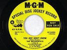 Northern Soul 45 - Broadways - You Just Don't Know - MGM - VG++