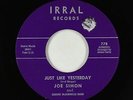 Northern Soul R&B 45 - Joe Simon - Just Like Yesterday - Irral