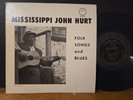 Mississippi John Hurt ‎– Folk Songs And Blues 1963 Gryphon Delta Blues Vinyl LP