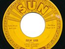 SUN 187 - Little Juniors Blue Flames  - Feelin Good / Fussin  45 rpm Push Marks