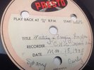 MIRIAM HORN - 78 RPM ACETATE 8