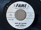 RARE NORTHERN SOUL  JAMES BARNETT  keep on talking  FAME 1001  PROMO  MINTY