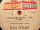 ELVIS PRESLEY RARE 1960 ARGENTINIAN PROMO WOODEN HEART/BLUE SUEDE SHOES 33RPM