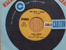 Jack Scott RnR teen country stereo 45 The Way I Walk bw Midgie on Carlton