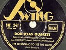 Don Byas Quartet : Body and soul / I'm beginning to see...78 rpm SWING SW. 241