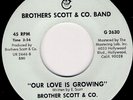 BROTHERS SCOTT & CO - Our Love Is Growing - 45 RARE CHI DISCO FUNK;SOUL PRIVATE
