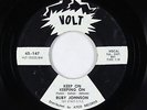 Northern/Deep Soul 45 - Ruby Johnson - Keep On Keeping On - Volt - VG++