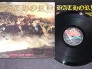 First press black metal lp BATHORY Blood Fire Death 1988 Under One Flag INSERT