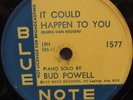 BLUE NOTE 1577 The Bud Powell Trio 78 rpm JAZZ E-