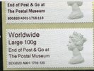 DIFFERENT LARGER FONT ERROR R20YAL MACHIN END OF LAST POST & GO  Postal Museum