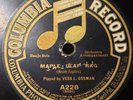 Vess L. Ossman Maple Leaf Rag-Walter Bidermann 78 Rpm Columbia A228 VG+ 1909