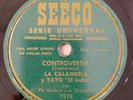 La Calandria Y Yayo El Indio Controversia Seeco Latin 78 RPM HEAR