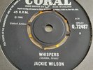 Jackie Wilson   *  Whispers   *  UK   CORAL   *   60's Northern Soul  *  EXC  *