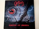 Obituary - Cause Of Death Vinyl 1990 	Roadracer – Signed . Vintage Death Metal