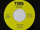 Psych Funk 45 JOVE Right On /The Day I Found You on Ting VG++