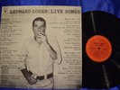 Leonard Cohen Live Songs LP