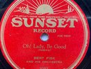 1925 Sunset Jazz 78rpm record,  