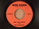 The Monarchs  Girl You Know/Do You Love Me  RARE FL Garage 1967 Bruno Records
