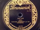Brunswick 4119  FLETCHER HENDERSON - HOP OFF / BROADWAY BROADCASTERS  jazz 78rpm