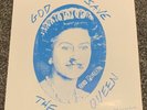 SEX PISTOLS - GOD SAVE THE QUEEN - BLUE WAX - POSTER SLEEVE   DAMNED, RAMONES,