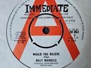 Billy Nicholls - Would You Believe 1968 UK 45 IMMEDIATE DEMO PSYCH SMALL FACES