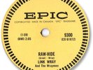 Super Rare 1959 LINK WRAY Instrumental Rock’n Roll 78 RPM Record. Raw-Hide