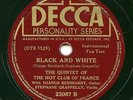 HEAR- Rare Jazz 78- Hot Club Of France- Django Reinhardt- Black And White- Decca