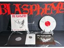 BLASPHEMY Fallen Angel Of Doom LP Marble Vinyl White Jacket with Pin Poster Flag