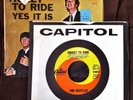Beatles 45 & PS Ticket to Ride  LA Copy with Title on 1 Line, NM