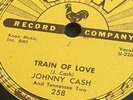 Rare 78 Johnny Cash Train Of Love / There You Go Sun 258 Vg+