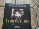 MYLENE FARMER RARE MAXI 45T COMME J AI MAL + STICKER PROMO